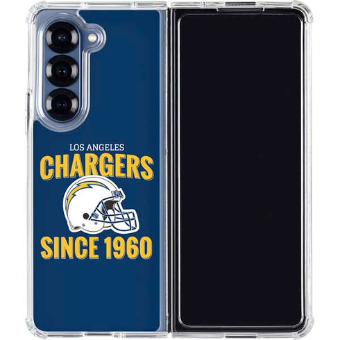 NFL Los Angeles Chargers Helmet Galaxy Z Fold6 Clear Case