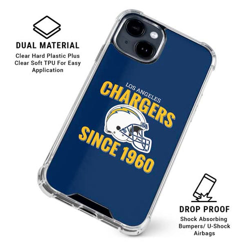 NFL Los Angeles Chargers Helmet iPhone 15 Clear Case