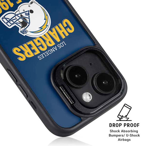 NFL Los Angeles Chargers Helmet iPhone 15 Plus Kickstand Case