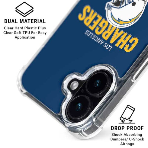 NFL Los Angeles Chargers Helmet iPhone 16 Clear Case