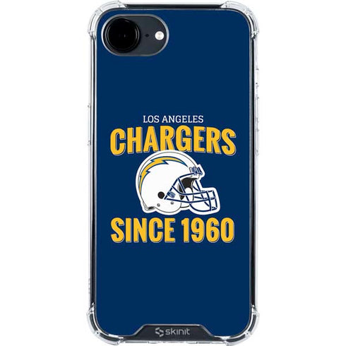 NFL Los Angeles Chargers Helmet iPhone 16e Clear Case