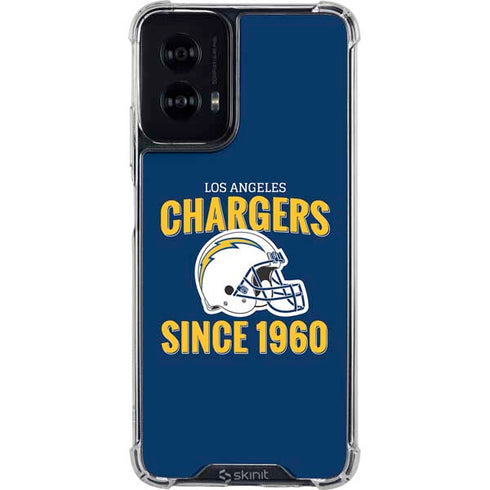 NFL Los Angeles Chargers Helmet Moto G Power 5G (2024) Clear Case