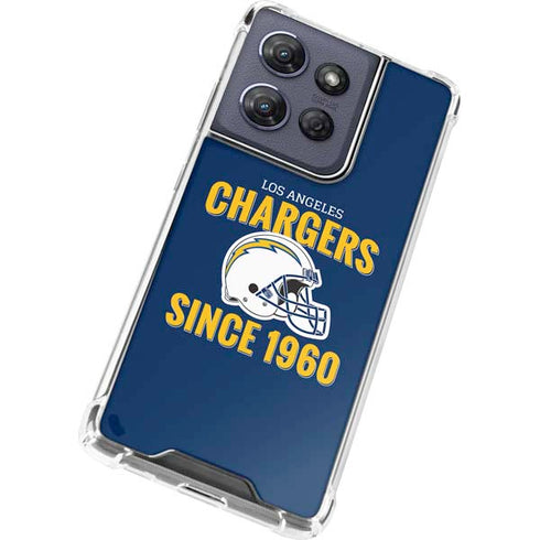 NFL Los Angeles Chargers Helmet Moto G Power 5G (2025) Clear Case
