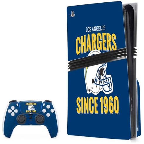 NFL Los Angeles Chargers Helmet PS5 Pro Disk Bundle Skin