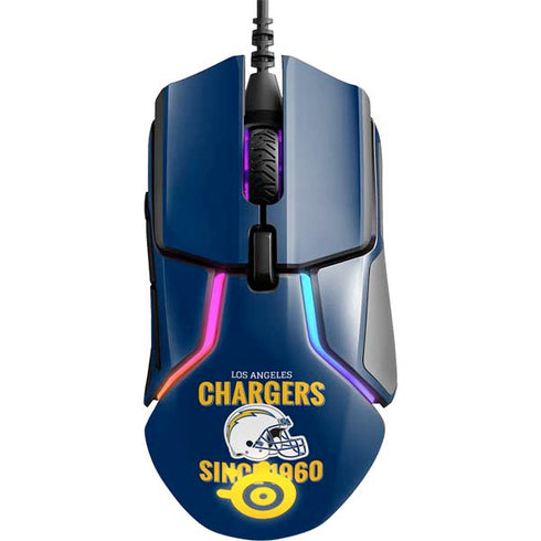 NFL Los Angeles Chargers Helmet SteelSeries Rival 600 Gaming Mouse Skin