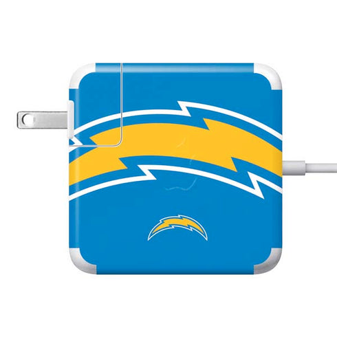NFL Los Angeles Chargers Large Logo 85W Power Adapter (15 and 17 inch MacBook Pro Charger) Skin