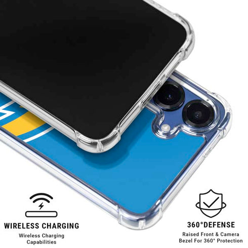 NFL Los Angeles Chargers Large Logo Galaxy S25 Clear Case