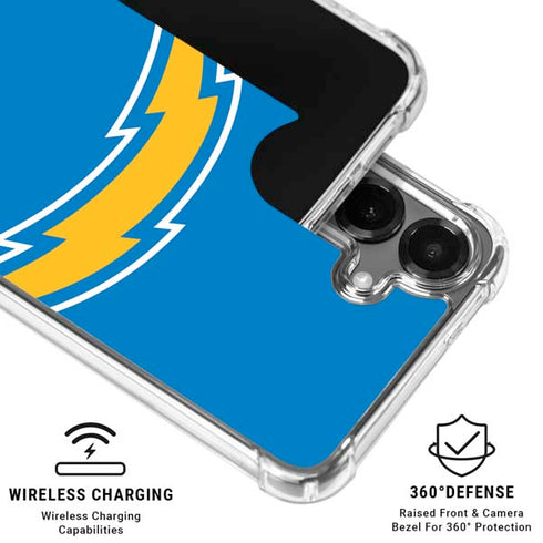 NFL Los Angeles Chargers Large Logo Galaxy S26 Clear Case