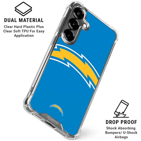 NFL Los Angeles Chargers Large Logo Galaxy S26 Clear Case