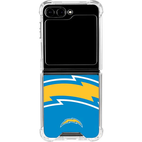 NFL Los Angeles Chargers Large Logo Galaxy Z Flip6 Clear Case