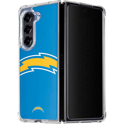 NFL Los Angeles Chargers Large Logo Galaxy Z Fold5 5G Clear Case