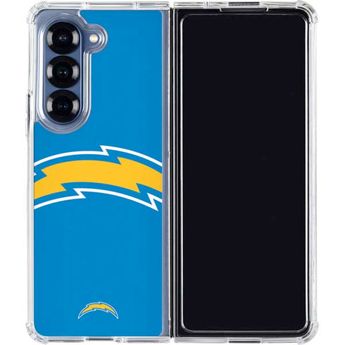 NFL Los Angeles Chargers Large Logo Galaxy Z Fold6 Clear Case