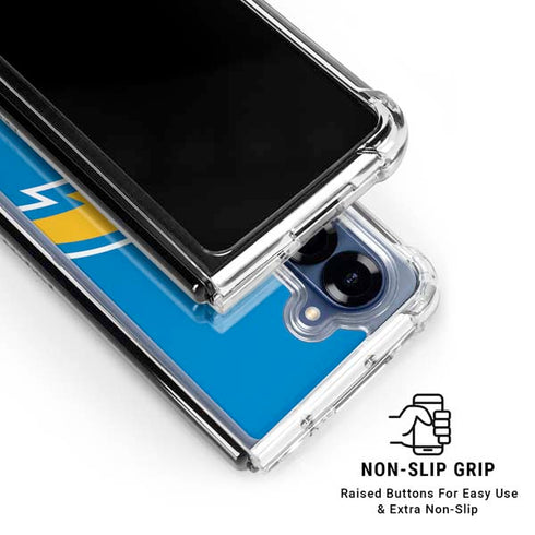 NFL Los Angeles Chargers Large Logo Galaxy Z Fold6 Clear Case