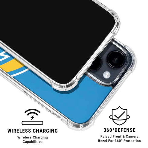 NFL Los Angeles Chargers Large Logo iPhone 15 Clear Case