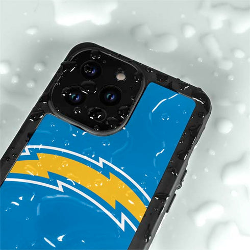 NFL Los Angeles Chargers Large Logo iPhone 15 Pro Waterproof Case