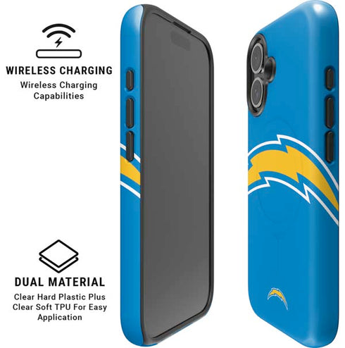 NFL Los Angeles Chargers Large Logo iPhone 16 Plus Magsafe Impact Case