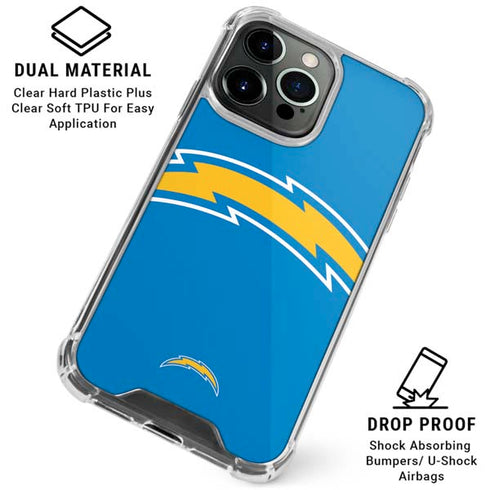 NFL Los Angeles Chargers Large Logo iPhone 16 Pro Clear Case