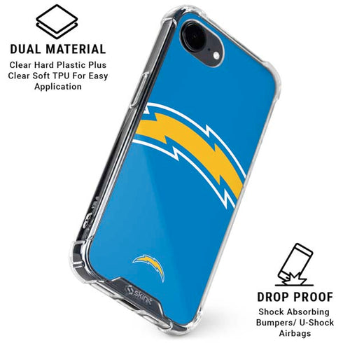 NFL Los Angeles Chargers Large Logo iPhone 16e Clear Case