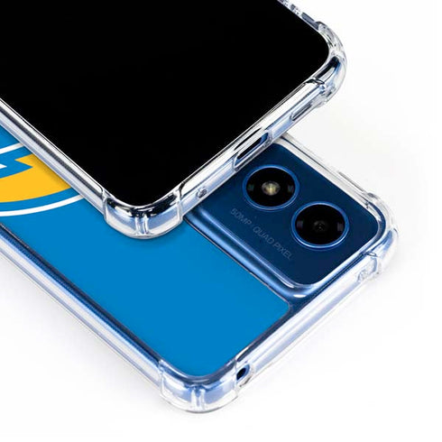 NFL Los Angeles Chargers Large Logo Moto G 5G (2024) Clear Case