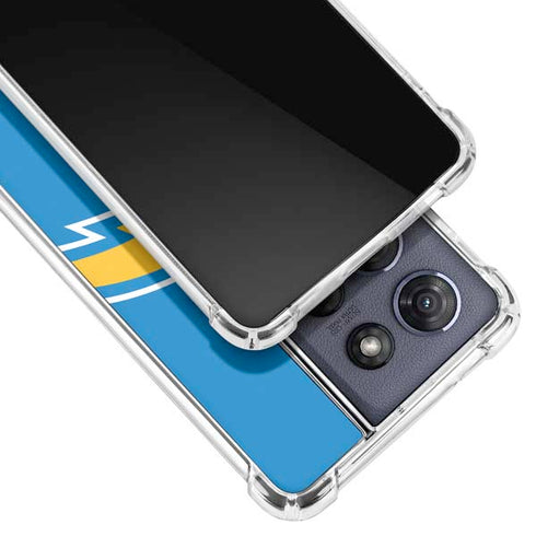 NFL Los Angeles Chargers Large Logo Moto G Play 5G (2025) Clear Case