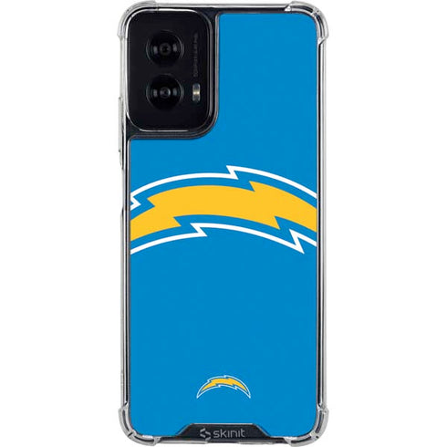 NFL Los Angeles Chargers Large Logo Moto G Power 5G (2024) Clear Case