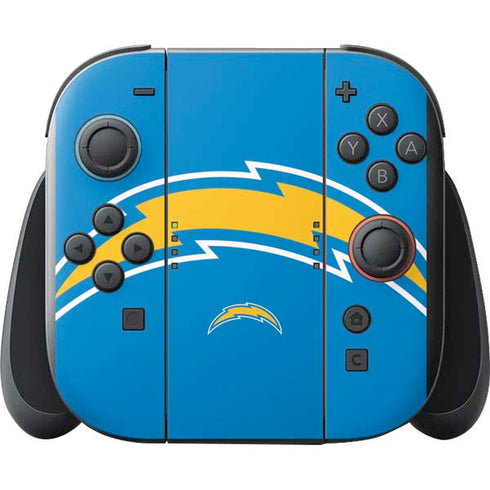 NFL Los Angeles Chargers Large Logo Nintendo Switch 2 (2025) with Joy-Con Skin