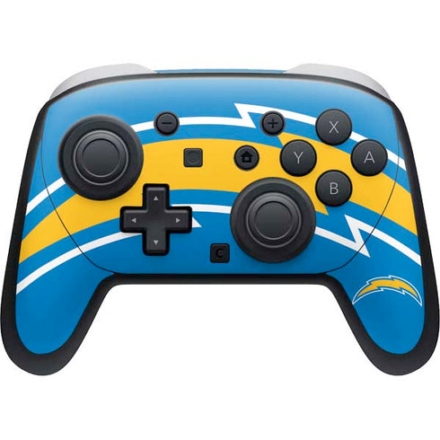 NFL Los Angeles Chargers Large Logo Nintendo Switch 2 (2025) Pro Controller Skin