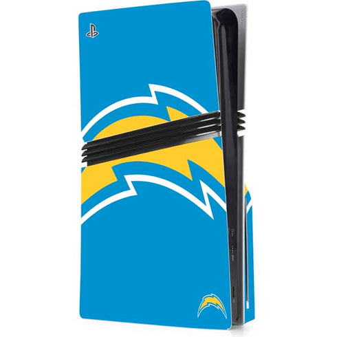 NFL Los Angeles Chargers Large Logo PS5 Pro Disk Console Skin