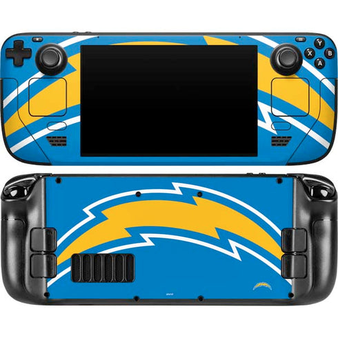 NFL Los Angeles Chargers Large Logo Steam Deck Handheld Gaming Computer OLED Skin