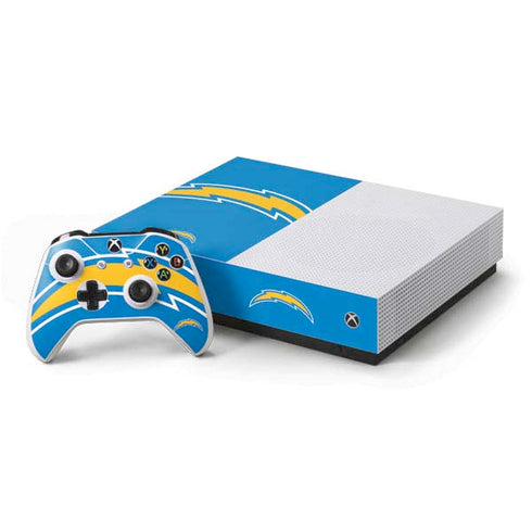 NFL Los Angeles Chargers Large Logo Xbox One S All-Digital Edition Bundle Skin