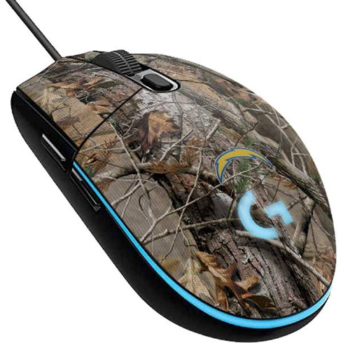 NFL Los Angeles Chargers Realtree AP Camo G203 Prodigy RGB Wired Gaming Mouse Skin