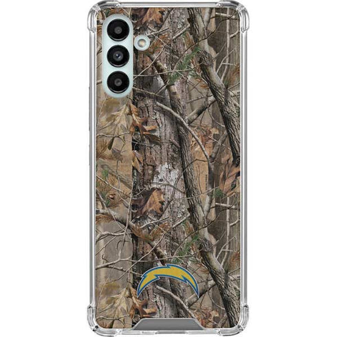 NFL Los Angeles Chargers Realtree AP Camo Galaxy A13 5G Clear Case