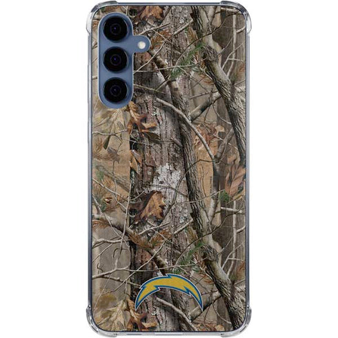 NFL Los Angeles Chargers Realtree AP Camo Galaxy A55 5G Clear Case