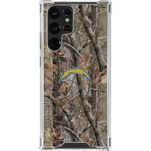 NFL Los Angeles Chargers Realtree AP Camo Galaxy S23 Ultra Clear Case