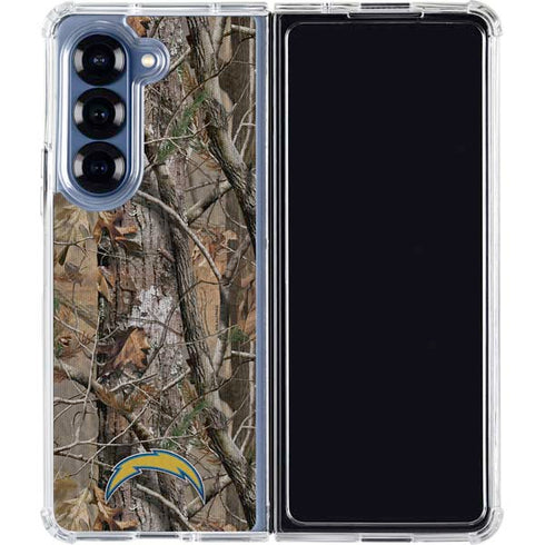 NFL Los Angeles Chargers Realtree AP Camo Galaxy Z Fold6 Clear Case