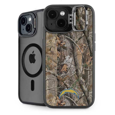 NFL Los Angeles Chargers Realtree AP Camo iPhone 15 Kickstand Case
