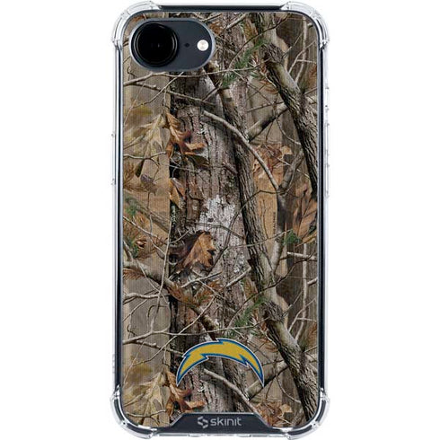 NFL Los Angeles Chargers Realtree AP Camo iPhone 16e Clear Case