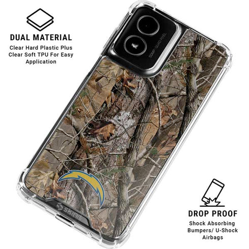 NFL Los Angeles Chargers Realtree AP Camo Moto G Power 5G (2024) Clear Case