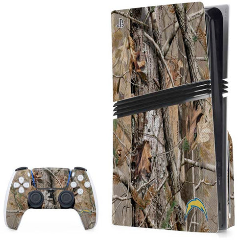 NFL Los Angeles Chargers Realtree AP Camo PS5 Pro Disk Bundle Skin