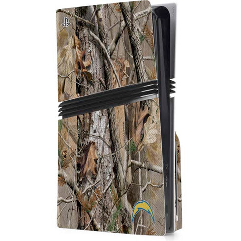 NFL Los Angeles Chargers Realtree AP Camo PS5 Pro Disk Console Skin