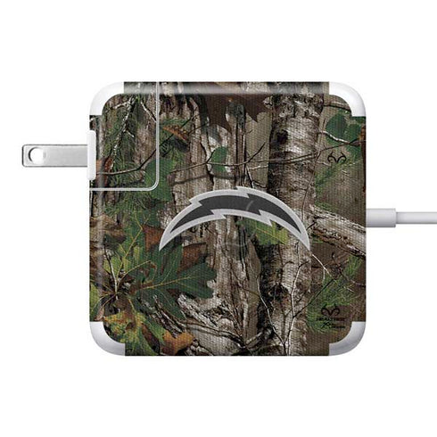 NFL Los Angeles Chargers Realtree Xtra Green Camo 85W Power Adapter (15 and 17 inch MacBook Pro Charger) Skin