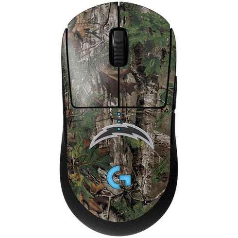 NFL Los Angeles Chargers Realtree Xtra Green Camo G Pro Wireless Gaming Mouse Skin