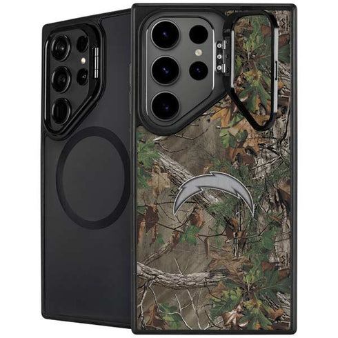 NFL Los Angeles Chargers Realtree Xtra Green Camo Galaxy S25 Ultra Kickstand Case