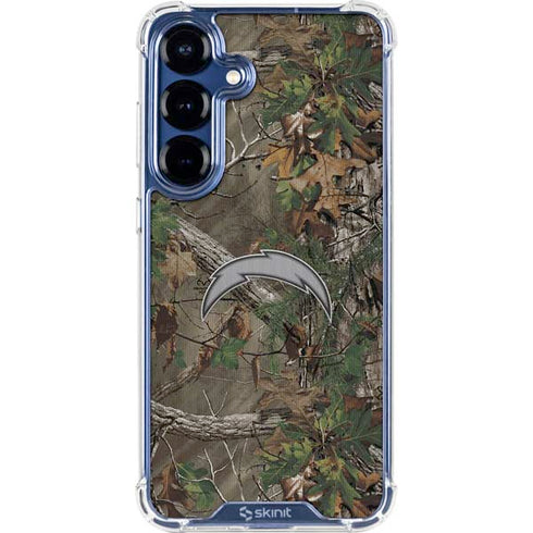 NFL Los Angeles Chargers Realtree Xtra Green Camo Galaxy S25 Clear Case