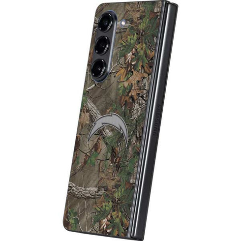 NFL Los Angeles Chargers Realtree Xtra Green Camo Galaxy Z Fold5 5G Skin