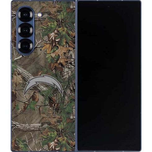 NFL Los Angeles Chargers Realtree Xtra Green Camo Galaxy Z Fold6 Skin