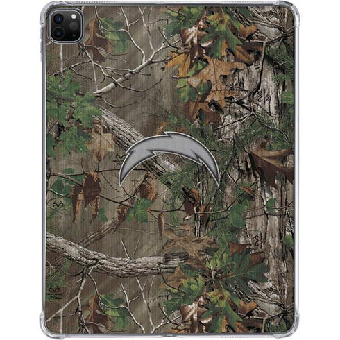 NFL Los Angeles Chargers Realtree Xtra Green Camo iPad Pro 11in (2024) Clear Case