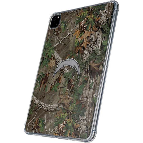 NFL Los Angeles Chargers Realtree Xtra Green Camo iPad Pro 11in (2024) Clear Case