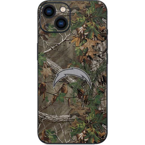 NFL Los Angeles Chargers Realtree Xtra Green Camo iPhone 15 Skin