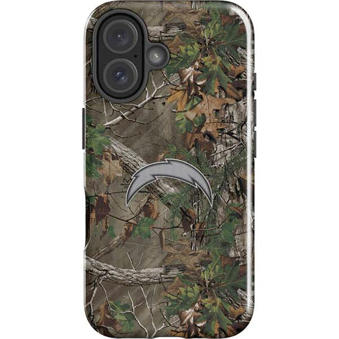 NFL Los Angeles Chargers Realtree Xtra Green Camo iPhone 16 Impact Case